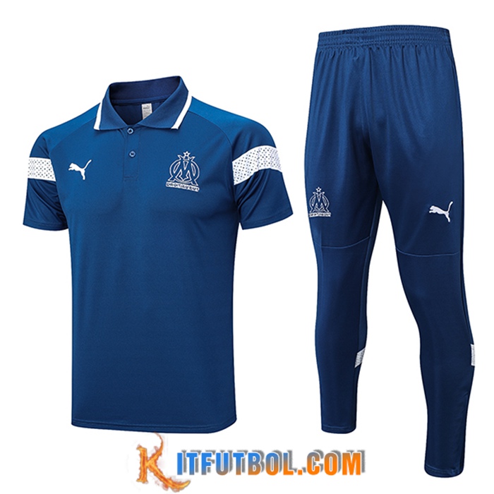 Camiseta Polo Marsella Azul 2022/2023