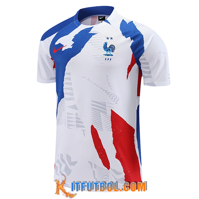 Training T-Shirts Francia Blanco/Rojo/Azul 2023/2024