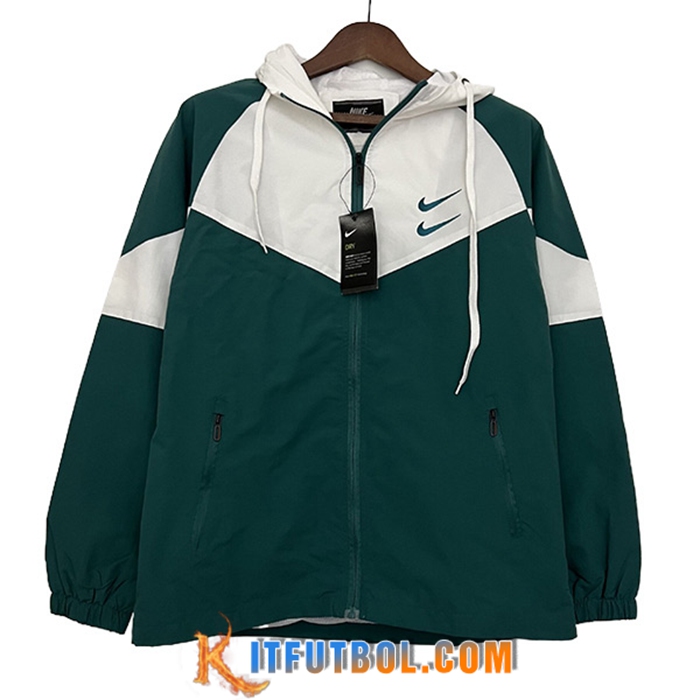 Rompevientos Nike Verde/Blanco 2023