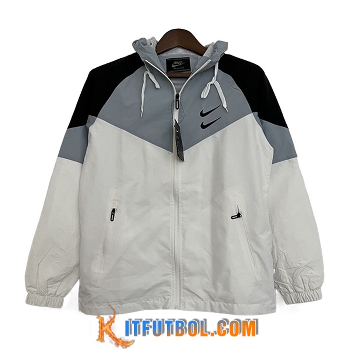 Rompevientos Nike Blanco/Gris 2023