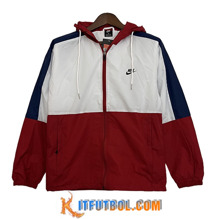 Rompevientos Nike Blanco/Rojo 2023