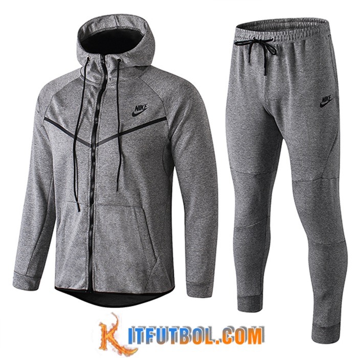 Chaqueta Con Capucha Chandal Rompevientos Chaqueta Nike Gris Claro 2022/2023
