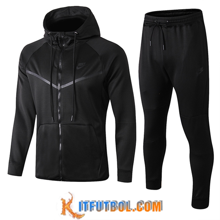 Chaqueta Con Capucha Chandal Rompevientos Chaqueta Nike Negro 2022/2023