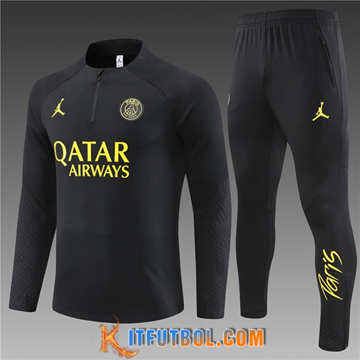 Chandal Equipos De Futbol PSG Jordan Ninos Negro 2022/2023