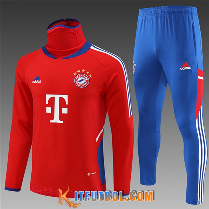 Chandal Equipos De Futbol Bayern Munich High Collar Ninos Rojo 2022/2023