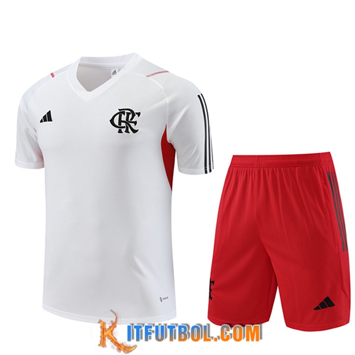 Camiseta Entrenamiento + Cortos Flamenco Blanco 2023/2024