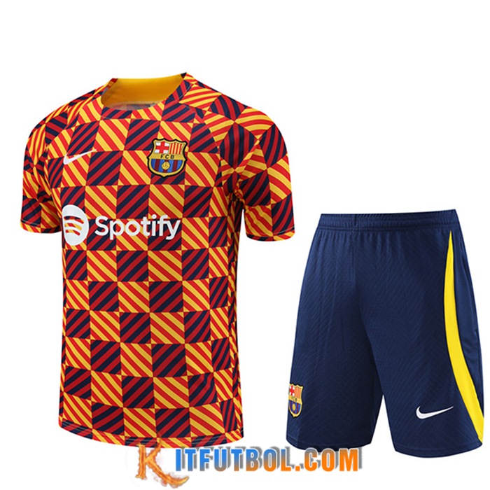 Camiseta Entrenamiento + Cortos FC Barcelona Amarillo 2023/2024