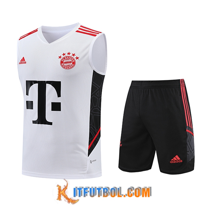 Camiseta Entrenamiento sin mangas + Cortos Bayern Munich Blanco 2023/2024