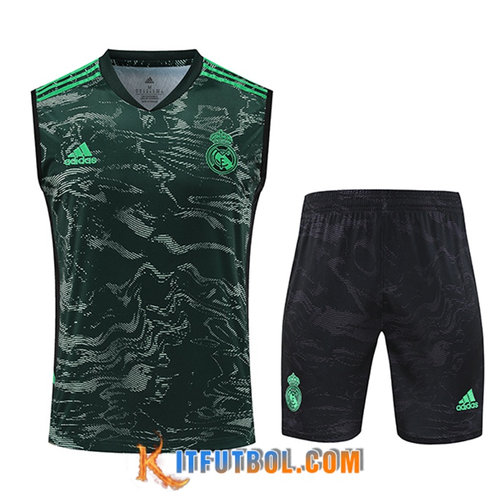 Camiseta Entrenamiento sin mangas + Cortos Real Madrid Verde 2023/2024