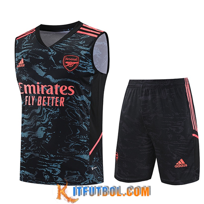 Camiseta Entrenamiento sin mangas + Cortos Arsenal Negro 2023/2024