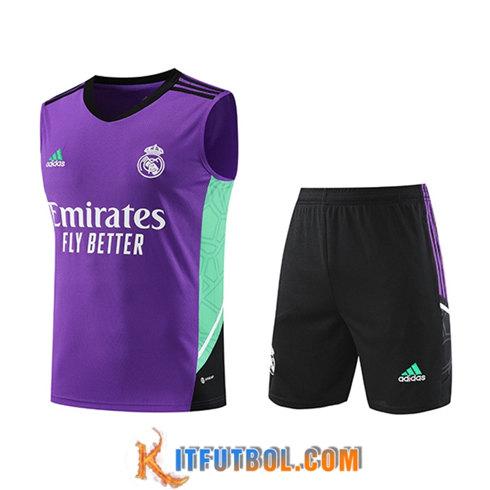 Camiseta Entrenamiento sin mangas + Cortos Real Madrid Violeta 2023/2024