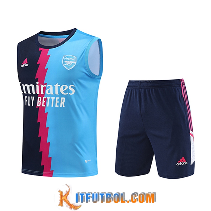 Camiseta Entrenamiento sin mangas + Cortos Arsenal Azul 2023/2024