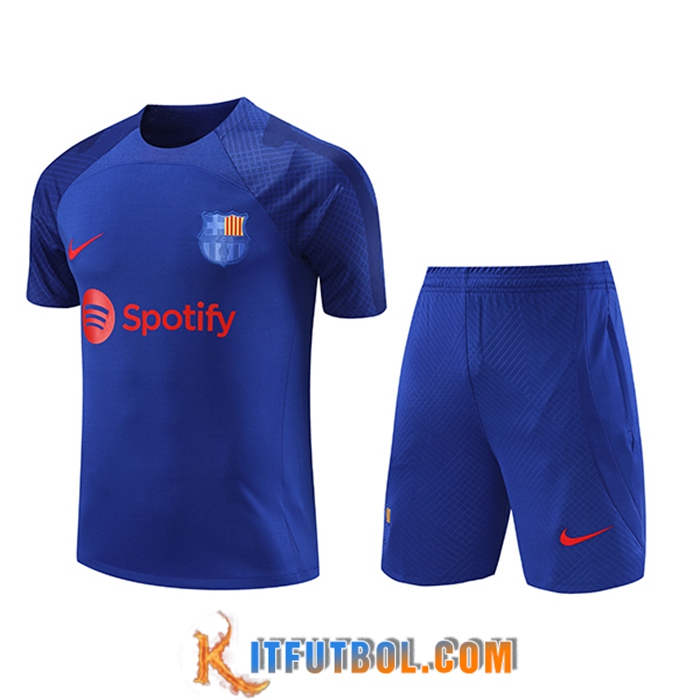Camiseta Entrenamiento + Cortos FC Barcelona Azul marino 2023/2024