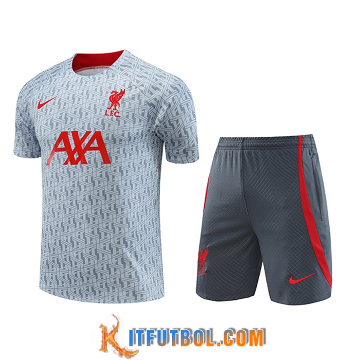 Camiseta Entrenamiento + Cortos FC Liverpool Gris 2023/2024