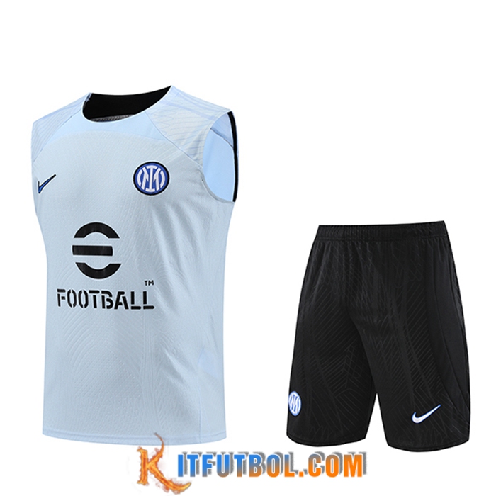 Camiseta Entrenamiento sin mangas + Cortos Inter Milan Azul Claro 2023/2024