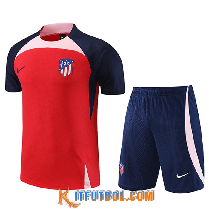 Camiseta Entrenamiento + Cortos Atletico Madrid Rojo 2023/2024