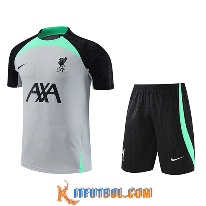 Camiseta Entrenamiento + Cortos FC Liverpool Gris 2023/2024