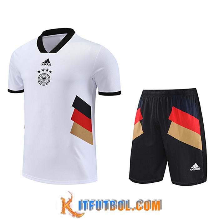 Camiseta Entrenamiento + Cortos Alemania Blanco 2023/2024