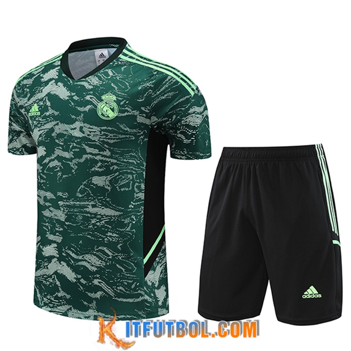 Camiseta Entrenamiento + Cortos Real Madrid Verde 2023/2024