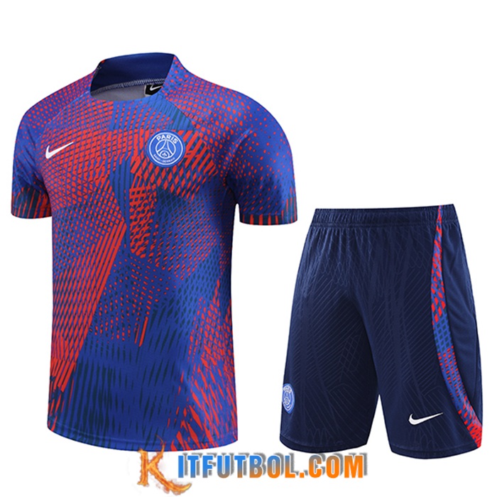 Camiseta Entrenamiento + Cortos PSG Rojo/Azul 2023/2024