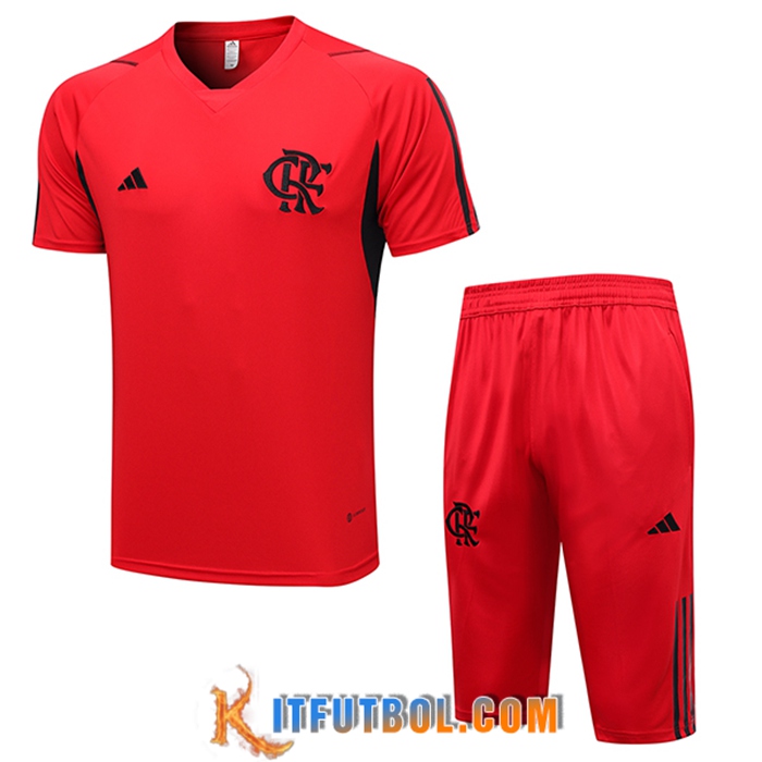 Camiseta Entrenamiento + Cortos Flamengo Rojo 2023/2024