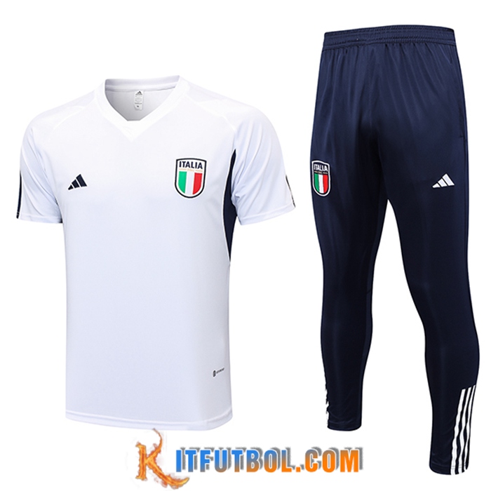 Camiseta Entrenamiento + Pantalones Italia Blanco 2023/2024