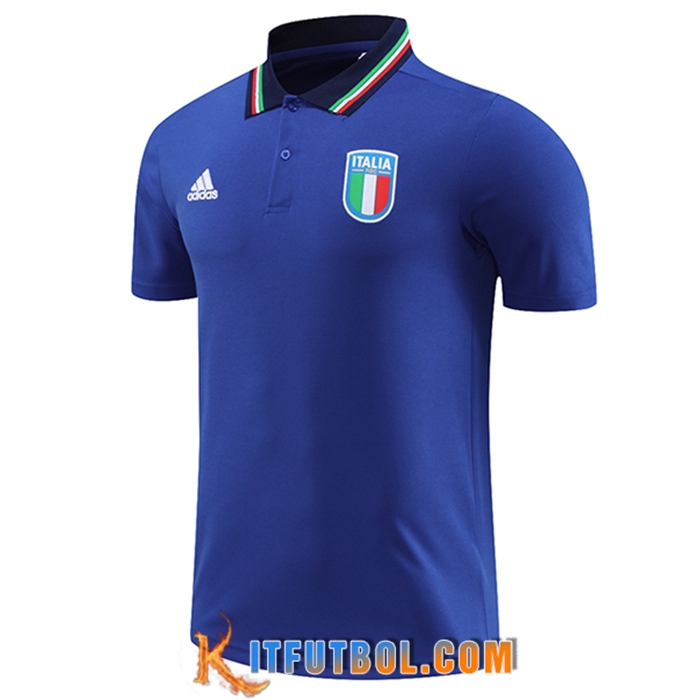 Camiseta Polo Italia Azul 2023/2024