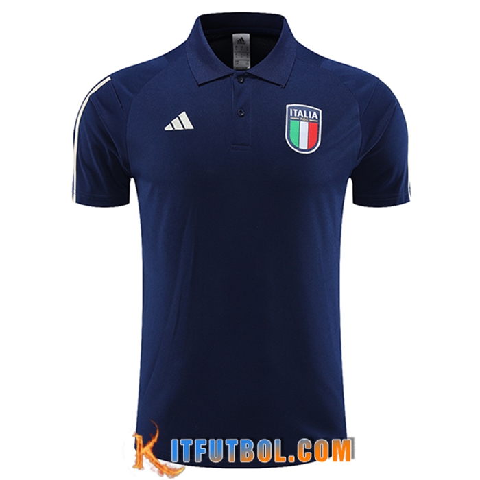 Camiseta Polo Italia Azul marino 2023/2024