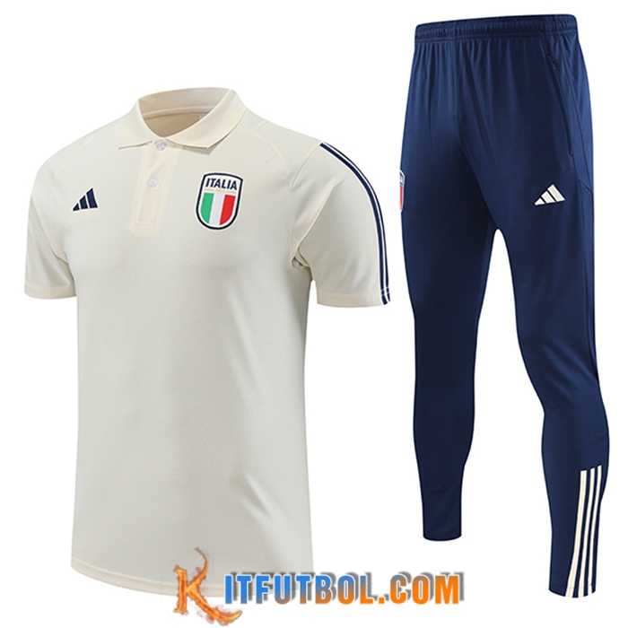 Camiseta Polo Italia Blanco 2023/2024