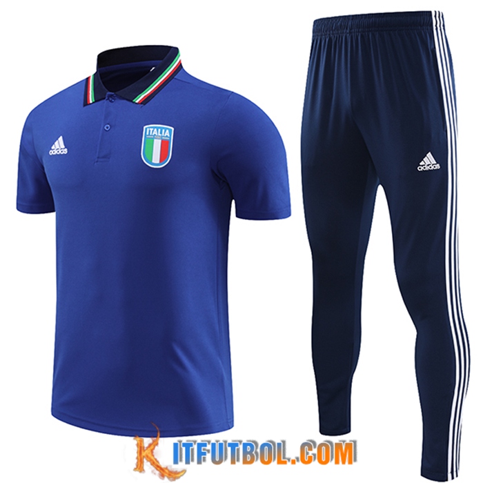 Camiseta Polo Italia Azul 2023/2024