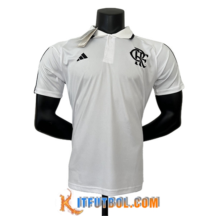 Camiseta Polo Flamengo Blanco 2023/2024