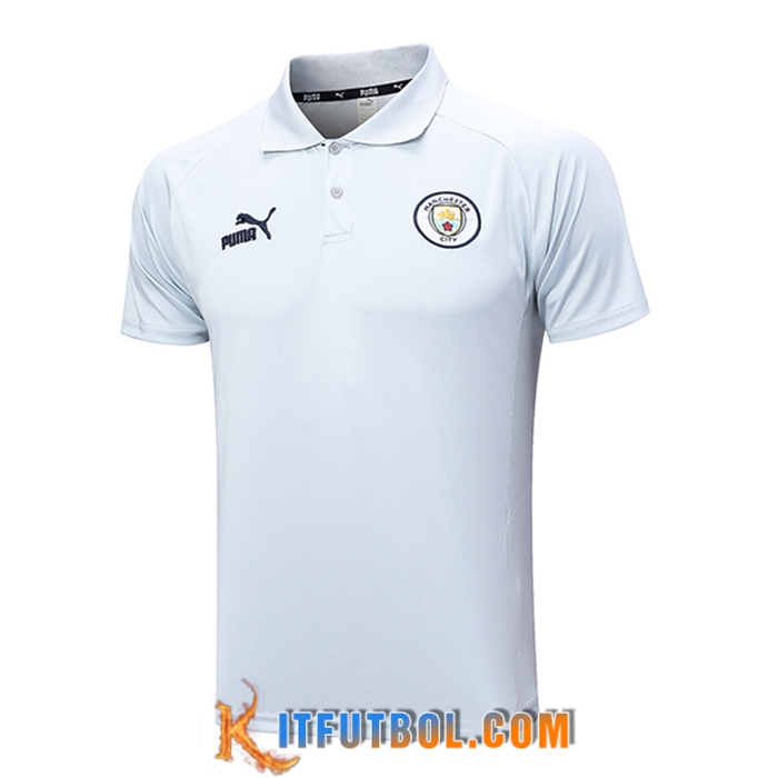 Camiseta Polo Manchester City Gris Claro 2023/2024