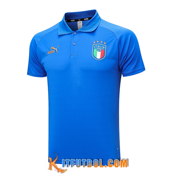 Camiseta Polo Italia Azul 2023/2024 -02