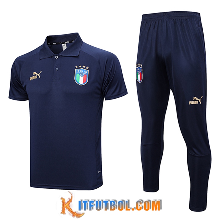 Camiseta Polo Italia Azul marino 2023/2024