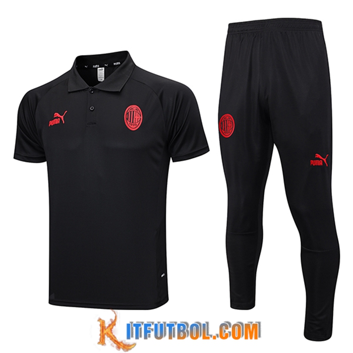 Camiseta Polo AC Milan Negro 2023/2024