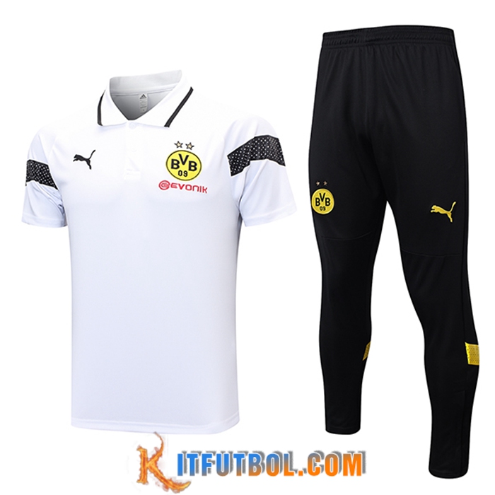 Camiseta Polo Dortmund Blanco 2023/2024