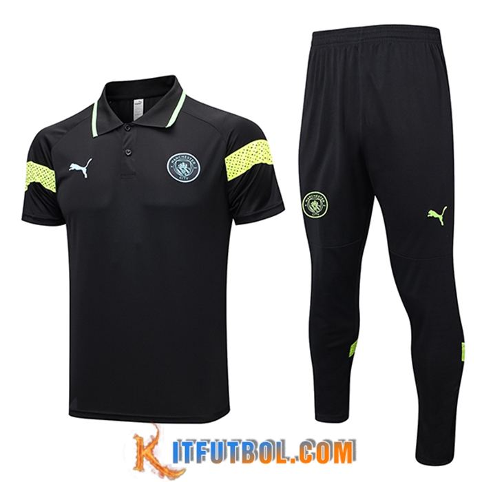 Camiseta Polo Manchester City Negro 2023/2024