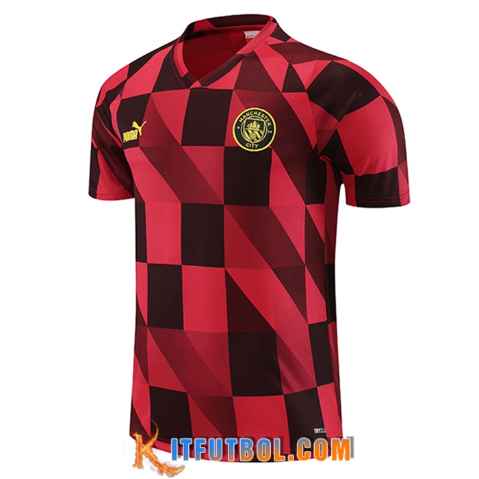 Camiseta Entrenamiento Manchester City Rojo 2023/2024