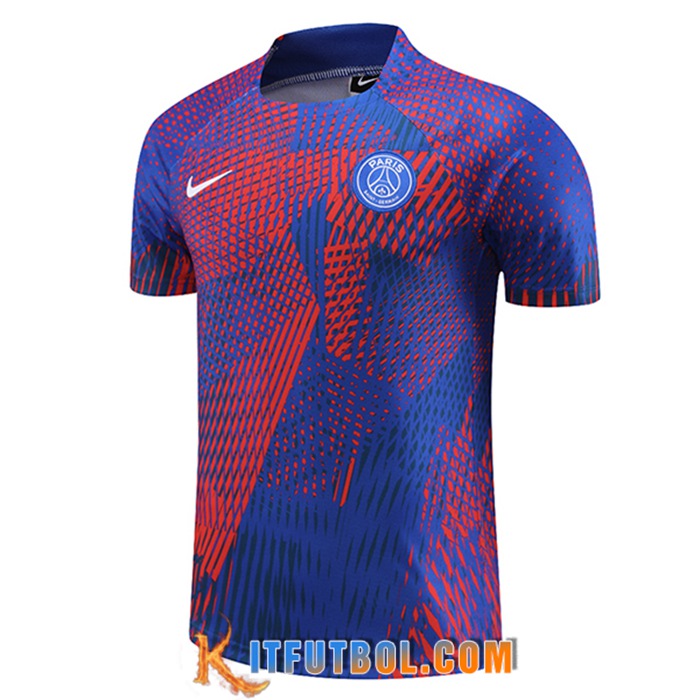 Camiseta Entrenamiento PSG Rojo/Azul 2023/2024