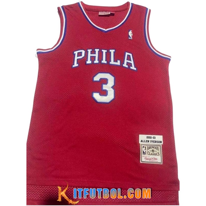 Camisetas Philadelphia 76ers (IVERSON #3) 2022/23 Rojo