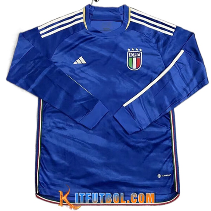 Camiseta Equipo Nacional Italia Manche Longue Primera 2023/2024