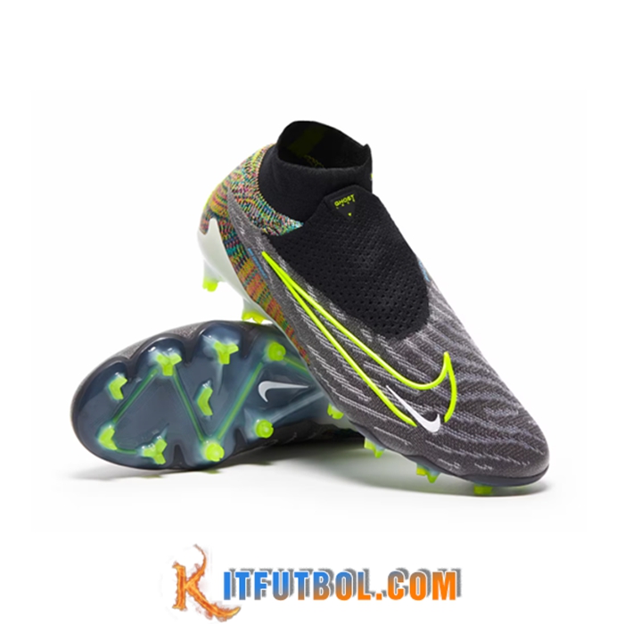 Nike Botas De Fútbol Phantom GX High Gang Elite DF Link FG Negro/Verde