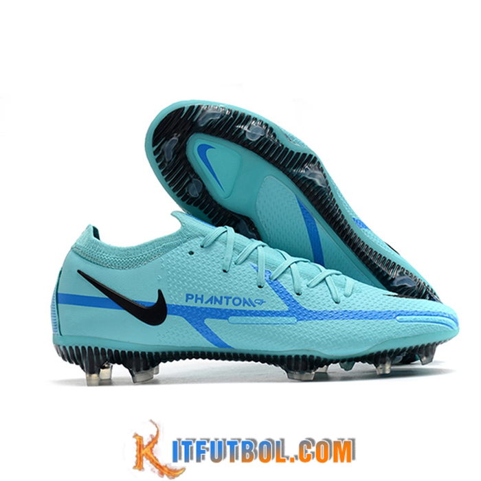 Nike Botas De Fútbol Phantom GT2 Low Gang Elite FG Azul Claro
