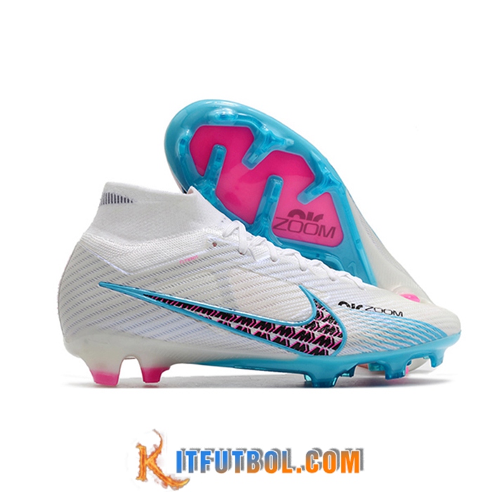 Nike Botas De Fútbol Air Zoom Mercurial Superfly IX Elite FG Blanco/Azul