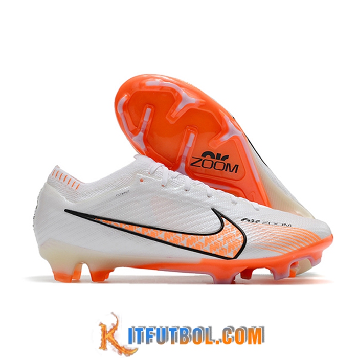 Nike Botas De Fútbol Air Zoom Mercurial Vapor XV Elite FG Blanco/Naranja