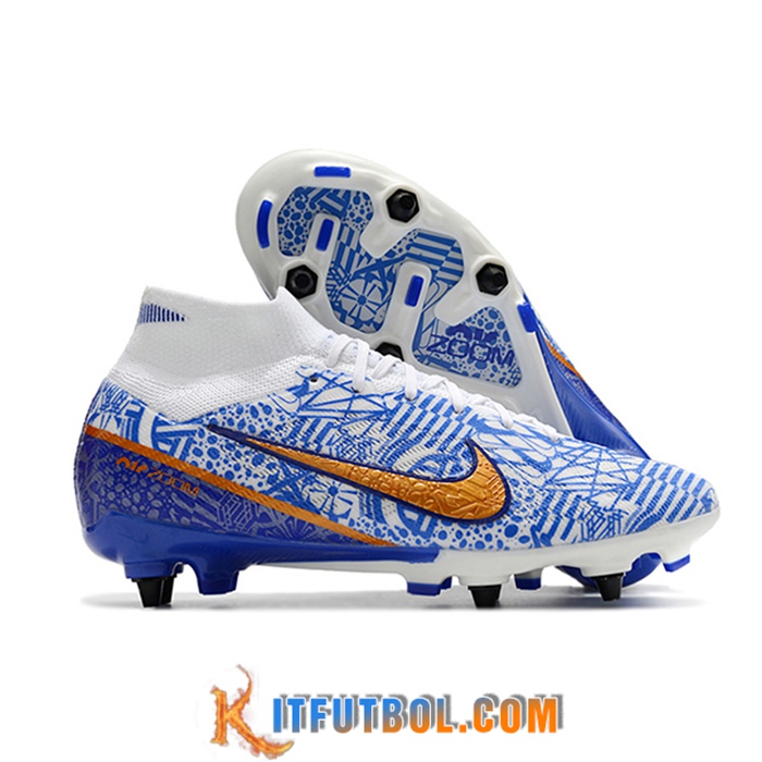 Nike Botas De Fútbol Air Zoom Mercurial Superfly IX Elite SG Azul/Blanco