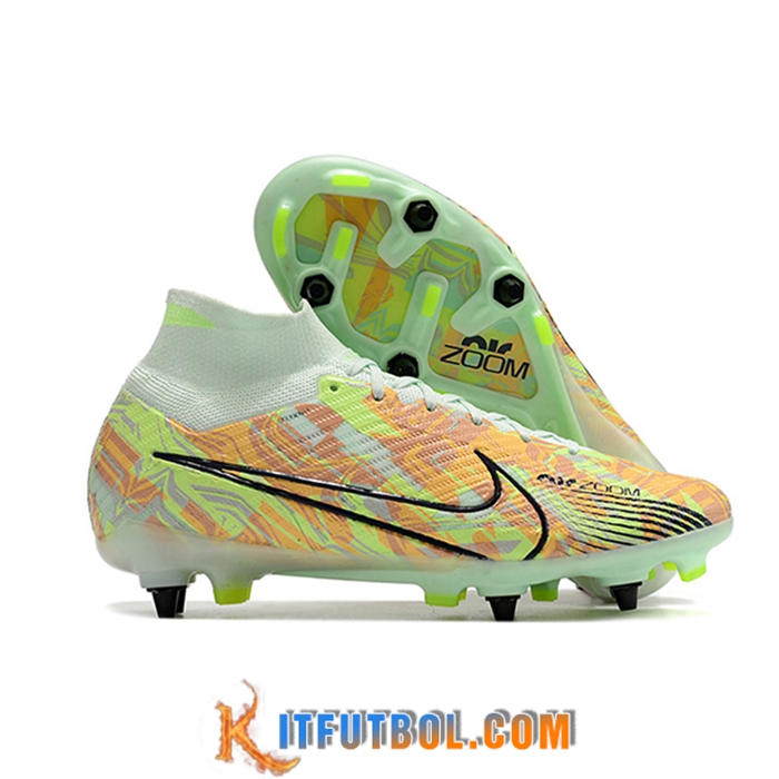 Nike Botas De Fútbol Air Zoom Mercurial Superfly IX Elite SG Verde/Naranja