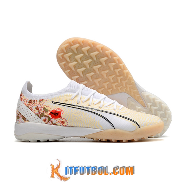 Puma Botas De Fútbol Ultra Ultimate TF Blanco/Amarillo
