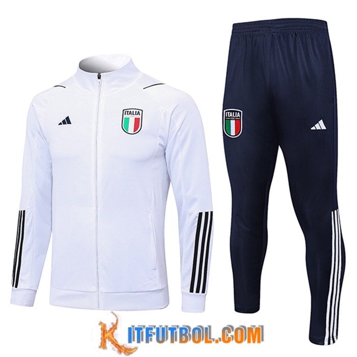 Chandal Equipos De Futbol - Chaqueta Italia Blanco 2023/2024