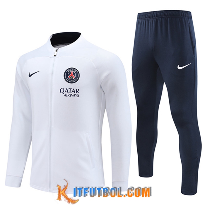 Chandal Equipos De Futbol - Chaqueta PSG Blanco 2022/2023